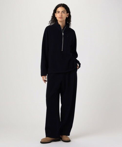 TOMORROWLAND / トゥモローランド カットソー | ウールカシミヤフリース ハーフジッププルオーバー | 詳細1