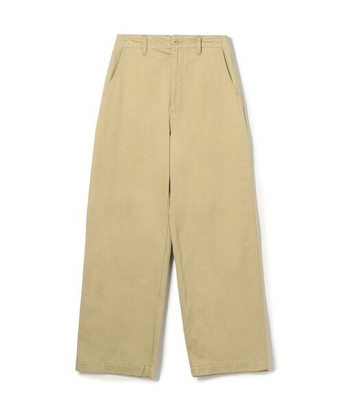TOMORROWLAND/トゥモローランド ブラッシュドツイル アジャスタブルパンツ 43 ベージュ 34(7号)