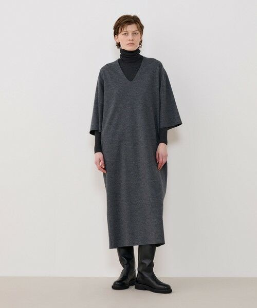 TOMORROWLAND / トゥモローランド ロング・マキシ丈ワンピース | ミルドスムース Vネックワンピース | 詳細1