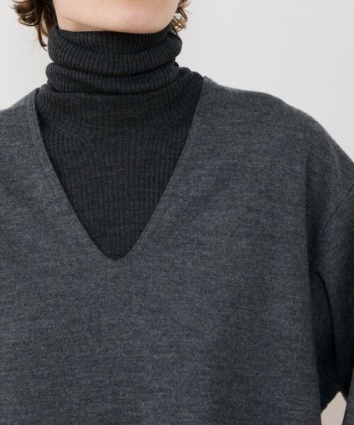 TOMORROWLAND / トゥモローランド ロング・マキシ丈ワンピース | ミルドスムース Vネックワンピース | 詳細4