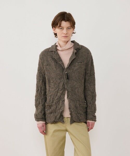 TOMORROWLAND / トゥモローランド テーラードジャケット | リンクルニット ボタンレスジャケット | 詳細2