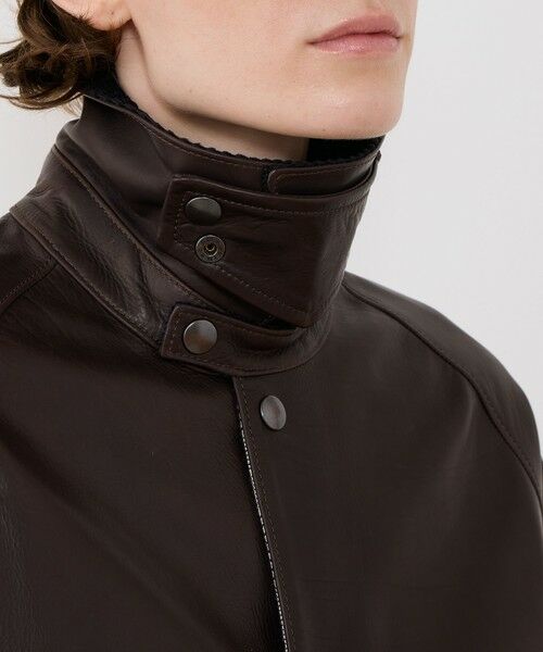 TOMORROWLAND / トゥモローランド レザーブルゾン・ジャケット | スムースカーフ ラグランスリーブコート | 詳細11