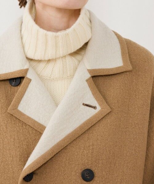 TOMORROWLAND / トゥモローランド ピーコート | シープライクダブルフェイス ドルマンスリーブコート | 詳細6