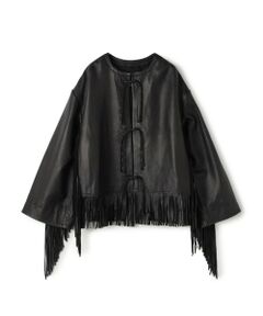 TOMORROWLAND / トゥモローランド レザーブルゾン・ジャケット | BY MALENE BIRGER ZOENA フリンジレザージャケット