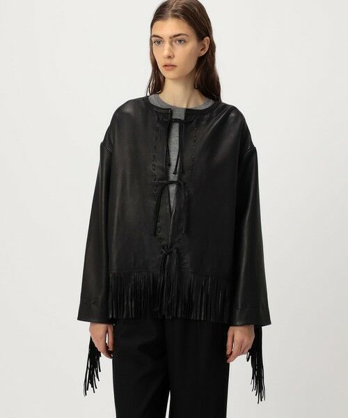 TOMORROWLAND / トゥモローランド レザーブルゾン・ジャケット | BY MALENE BIRGER ZOENA フリンジレザージャケット | 詳細2