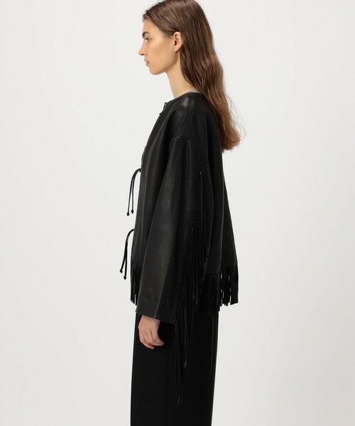 TOMORROWLAND / トゥモローランド レザーブルゾン・ジャケット | BY MALENE BIRGER ZOENA フリンジレザージャケット | 詳細3