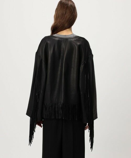 TOMORROWLAND / トゥモローランド レザーブルゾン・ジャケット | BY MALENE BIRGER ZOENA フリンジレザージャケット | 詳細4