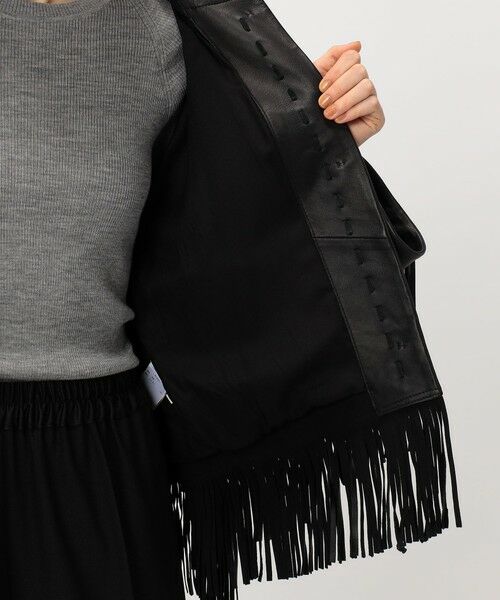 TOMORROWLAND / トゥモローランド レザーブルゾン・ジャケット | BY MALENE BIRGER ZOENA フリンジレザージャケット | 詳細5