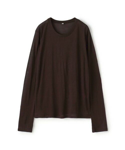 TOMORROWLAND / トゥモローランド Tシャツ | BASERANGE バンブー ロングスリーブプルオーバー(49 ダークブラウン)