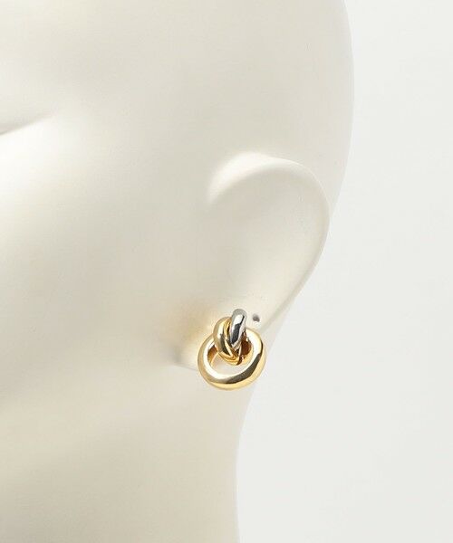 TOMORROWLAND / トゥモローランド ピアス・イヤリング | Kenneth Jay Lane G&S Knot Top Hoops ピアス | 詳細4