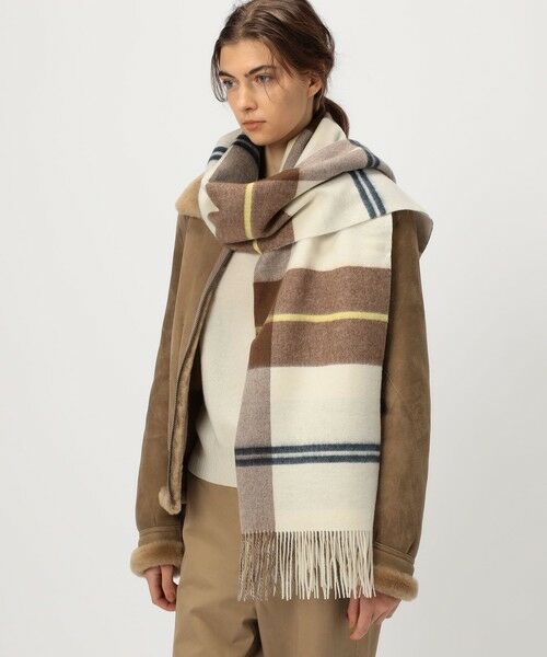 TOMORROWLAND / トゥモローランド マフラー・ショール・スヌード・ストール | TOMORROWLAND カシミヤ ダブルフェイス チェックストール | 詳細1