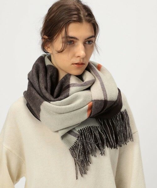 TOMORROWLAND / トゥモローランド マフラー・ショール・スヌード・ストール | TOMORROWLAND カシミヤ ダブルフェイス チェックストール | 詳細1