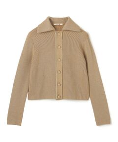 TOMORROWLAND / トゥモローランド ニット・セーター | ラメウール フラットカラーニットカーディガン