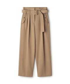 TOMORROWLAND / トゥモローランド その他パンツ | コットンウールトリコチン ベルテッドテーパードパンツ