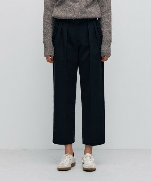 TOMORROWLAND / トゥモローランド その他パンツ | コットンウールトリコチン ベルテッドテーパードパンツ | 詳細2
