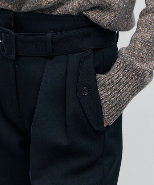 TOMORROWLAND / トゥモローランド その他パンツ | コットンウールトリコチン ベルテッドテーパードパンツ | 詳細7