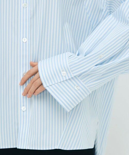 TOMORROWLAND / トゥモローランド シャツ・ブラウス | コットン ロンドンストライプ ボリュームシャツ | 詳細6