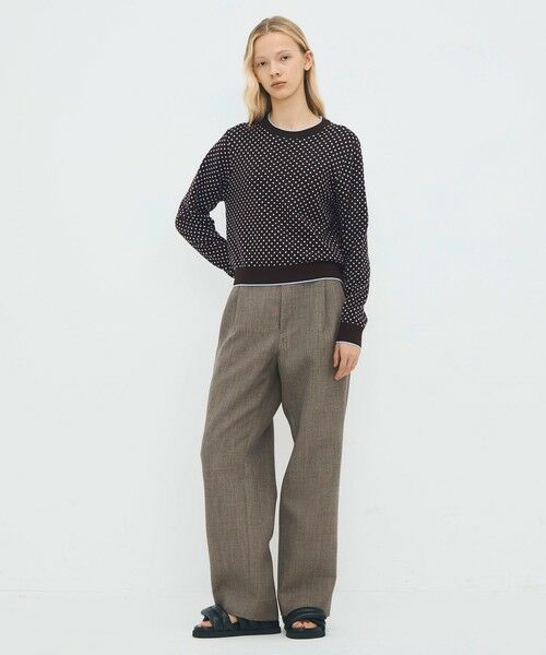 TOMORROWLAND / トゥモローランド ニット・セーター | コットンカシミヤ ドットジャカードクルーネックプルオーバー | 詳細1