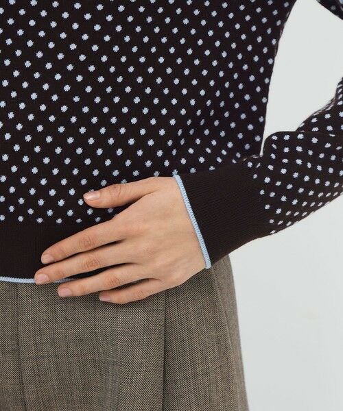 TOMORROWLAND / トゥモローランド ニット・セーター | コットンカシミヤ ドットジャカードクルーネックプルオーバー | 詳細6