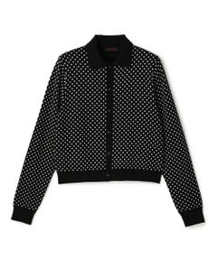 TOMORROWLAND / トゥモローランド カーディガン・ボレロ | コットンカシミヤ ドットジャカードポロカーディガン