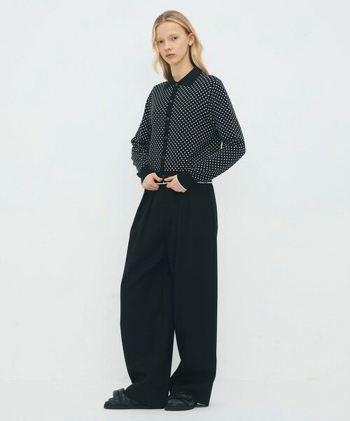 TOMORROWLAND / トゥモローランド カーディガン・ボレロ | コットンカシミヤ ドットジャカードポロカーディガン | 詳細1