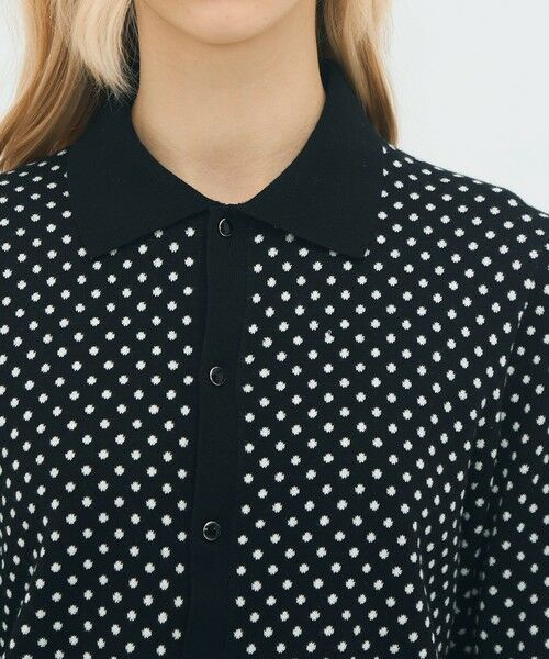 TOMORROWLAND / トゥモローランド カーディガン・ボレロ | コットンカシミヤ ドットジャカードポロカーディガン | 詳細5