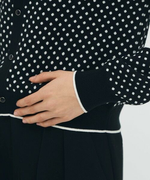 TOMORROWLAND / トゥモローランド カーディガン・ボレロ | コットンカシミヤ ドットジャカードポロカーディガン | 詳細6