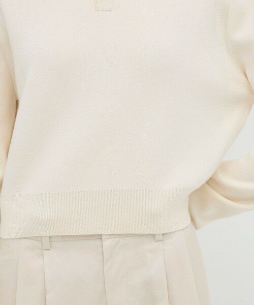 TOMORROWLAND / トゥモローランド ニット・セーター | コットンカシミヤ ヘンリーネッククロップドプルーバー | 詳細7