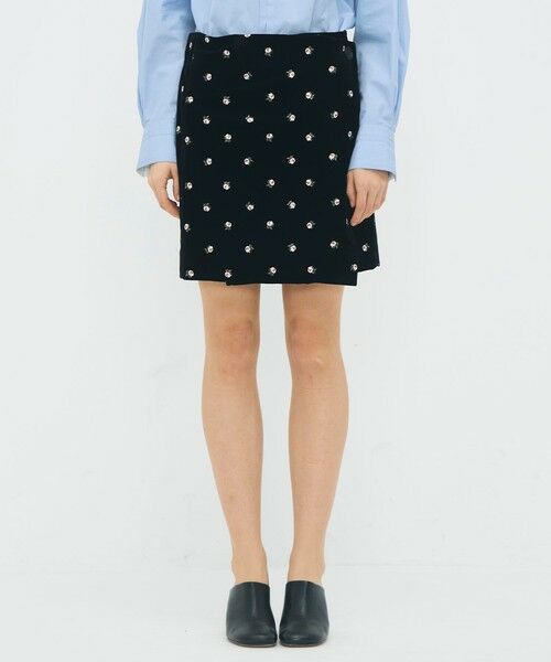 TOMORROWLAND / トゥモローランド ミニ・ひざ丈スカート | ベロア PETIT ROSEプリントミニスカート | 詳細2