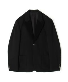 TOMORROWLAND / トゥモローランド テーラードジャケット | ウールギャバジン コーデュロイラペルテーラードジャケット