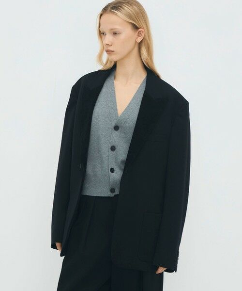 TOMORROWLAND / トゥモローランド テーラードジャケット | ウールギャバジン コーデュロイラペルテーラードジャケット | 詳細12