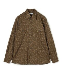 TOMORROWLAND / トゥモローランド シャツ・ブラウス | コットンツイル ペイズリープリント ダブルポケットレギュラーカラーシャツ