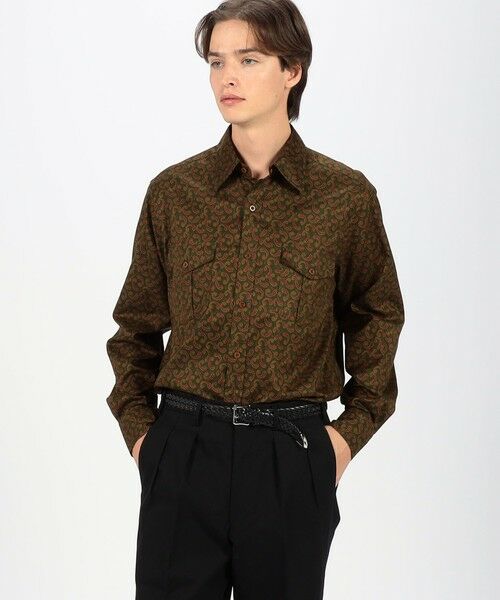 TOMORROWLAND / トゥモローランド シャツ・ブラウス | コットンツイル ペイズリープリント ダブルポケットレギュラーカラーシャツ | 詳細1