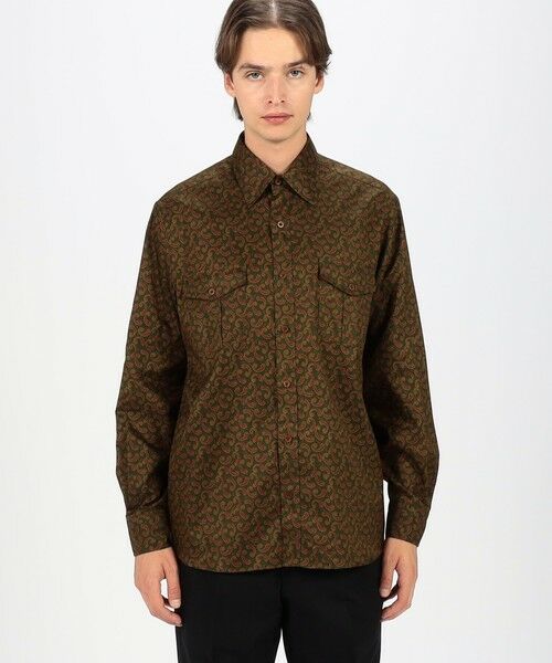TOMORROWLAND / トゥモローランド シャツ・ブラウス | コットンツイル ペイズリープリント ダブルポケットレギュラーカラーシャツ | 詳細2