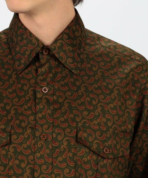 TOMORROWLAND / トゥモローランド シャツ・ブラウス | コットンツイル ペイズリープリント ダブルポケットレギュラーカラーシャツ | 詳細5