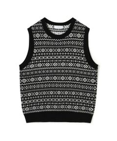 TOMORROWLAND / トゥモローランド ニット・セーター | ウールカシミヤ フェアアイル クルーネックプルオーバー ニットベスト