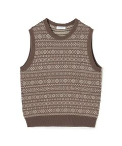 TOMORROWLAND / トゥモローランド ニット・セーター | ウールカシミヤ フェアアイル クルーネックプルオーバー ニットベスト