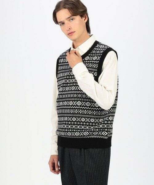 TOMORROWLAND / トゥモローランド ニット・セーター | ウールカシミヤ フェアアイル クルーネックプルオーバー ニットベスト | 詳細1