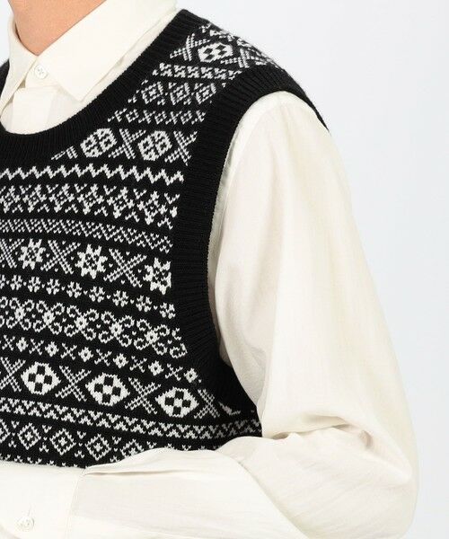 TOMORROWLAND / トゥモローランド ニット・セーター | ウールカシミヤ フェアアイル クルーネックプルオーバー ニットベスト | 詳細6
