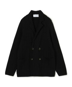 TOMORROWLAND / トゥモローランド ニット・セーター | ウールケーブルニット ダブルブレスト4Bジャケット