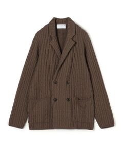 TOMORROWLAND / トゥモローランド ニット・セーター | ウールケーブルニット ダブルブレスト4Bジャケット