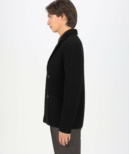 TOMORROWLAND / トゥモローランド ニット・セーター | ウールケーブルニット ダブルブレスト4Bジャケット | 詳細3