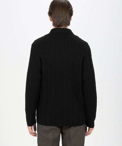 TOMORROWLAND / トゥモローランド ニット・セーター | ウールケーブルニット ダブルブレスト4Bジャケット | 詳細4