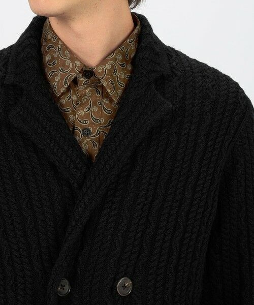 TOMORROWLAND / トゥモローランド ニット・セーター | ウールケーブルニット ダブルブレスト4Bジャケット | 詳細5