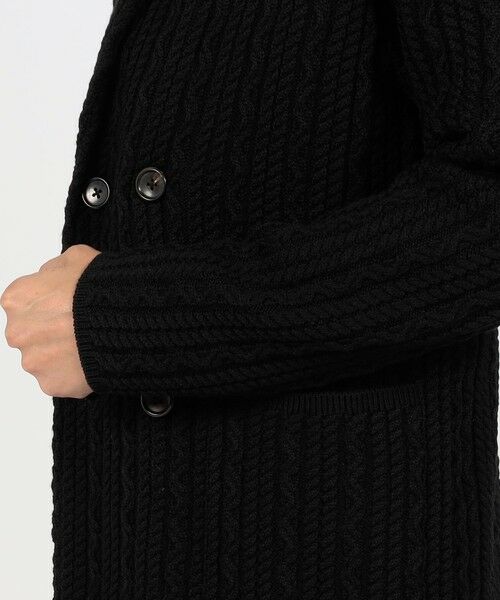 TOMORROWLAND / トゥモローランド ニット・セーター | ウールケーブルニット ダブルブレスト4Bジャケット | 詳細6