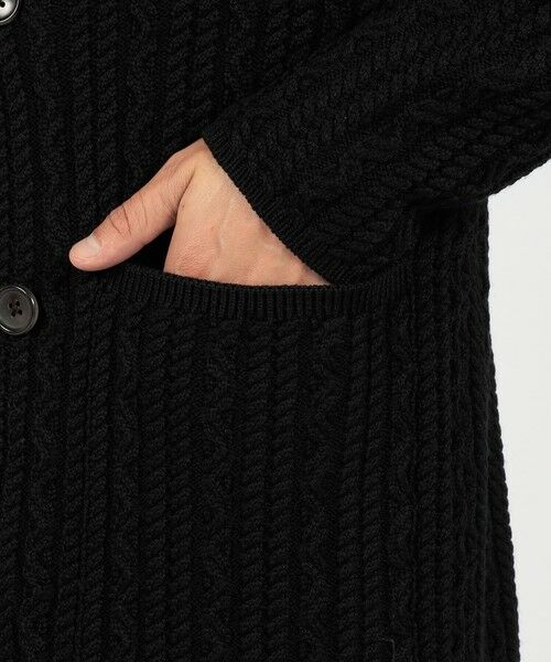 TOMORROWLAND / トゥモローランド ニット・セーター | ウールケーブルニット ダブルブレスト4Bジャケット | 詳細7