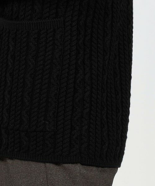 TOMORROWLAND / トゥモローランド ニット・セーター | ウールケーブルニット ダブルブレスト4Bジャケット | 詳細8