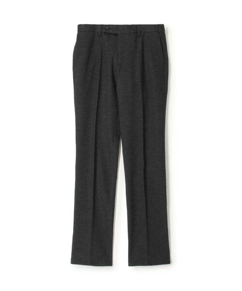 TOMORROWLAND / トゥモローランド スラックス・ドレスパンツ | ウールコットン ダブルジャガード ノープリーツシャーリングパンツ(18 チャコールグレー)