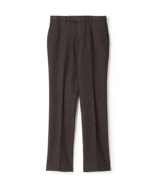 TOMORROWLAND / トゥモローランド スラックス・ドレスパンツ | ウールコットン ダブルジャガード ノープリーツシャーリングパンツ(48 ダークブラウン系)