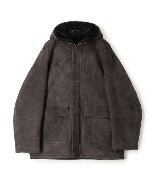TOMORROWLAND / トゥモローランド レザーブルゾン・ジャケット | 【別注】EMMETI ムートンフーデッドコート(17 チャコールグレー)